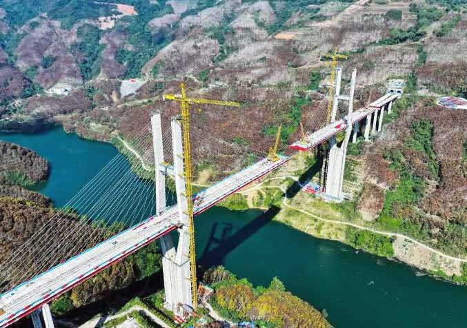 云南勐绿高速公路李仙江特大桥 全景图